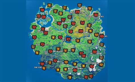 Fortnite Map All Chest Locations