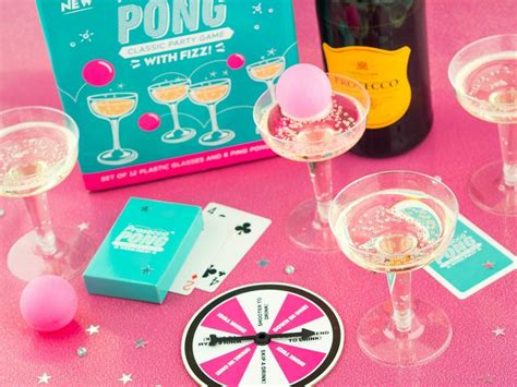 Prosecco Adult Fun Drinking Game 12 Glasses Activity Party Pong Game Xmas T