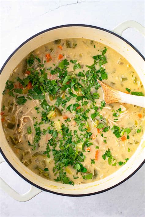 Creamy Green Chile Chicken Soup Lexis Clean Kitchen