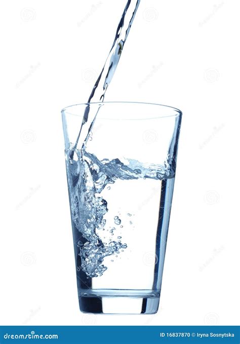 Pouring Water Into Glass Stock Photo Image Of Splash 16837870