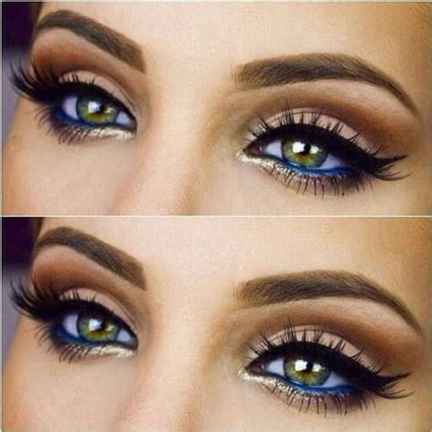 Instead of lining the eyes, flick the color up. royal blue liner | Beautiful eye makeup, Makeup, Eye makeup