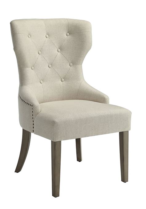 They're of lots of different types and they fit into various different styles. Coaster Florence Upholstered Beige Dining Chair - Set of 2