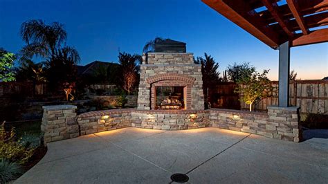 Outdoor Fireplace Construction Mikes Evergreen Inc
