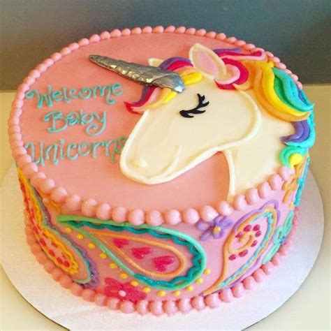 Make the 2 cakes (i used a recipe book but you can find similar here). Baby Showers - Hayley Cakes and Cookies | Unicorn birthday cake, Birthday sheet cakes, Cake