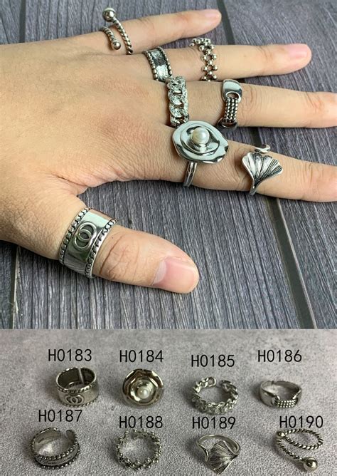Vintage Chunky Ring Adjustable Punk Ring Gothic Rings Boho Etsy Uk