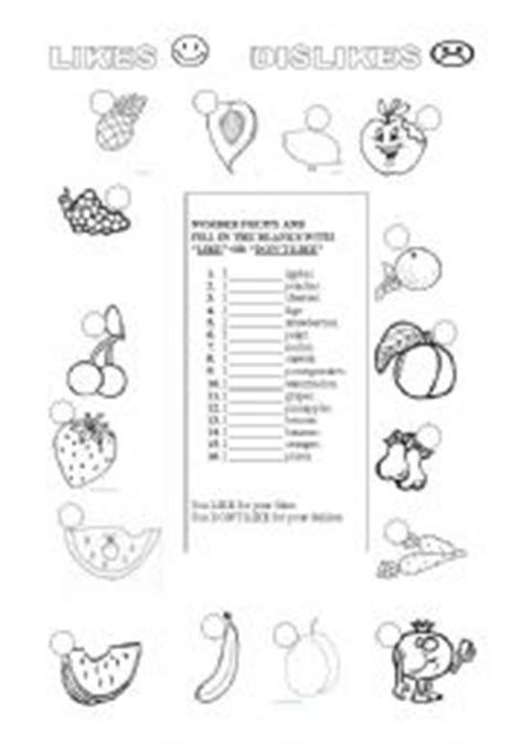 fruits worksheets