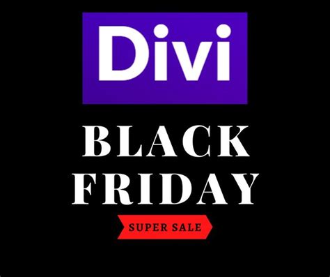 Divi Black Friday Sale | Black friday, Black friday sale, Black