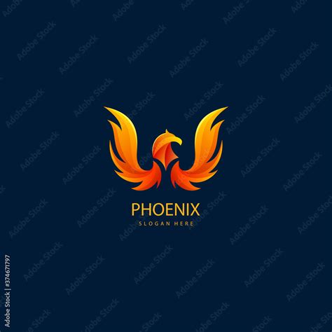 Luxury Phoenix Logo Concept Best Phoenix Bird Logo Design Stock Vector