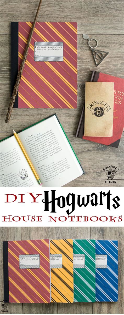Diy Hogwarts Inspired House Notebooks Harry Potter Craft Idea The