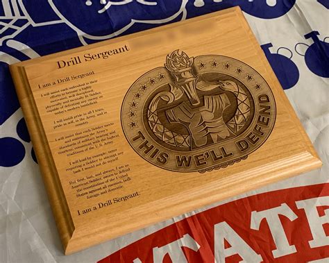 Army Drill Sergeant Plaque Drill Sergeant Creed Usa Etsy