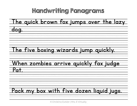 Fun 2nd Grade Handwriting Practice Paper Mrs E Virtually