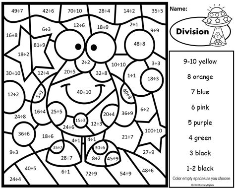 Color By Number Multiplication And Division Space Bundle Made By Teachers