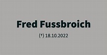 Fred Fussbroich im Alter von 81 Jahren gestorben