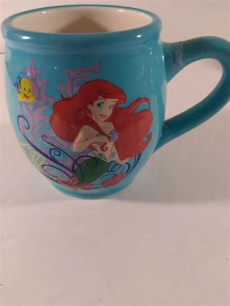 Disney Parks Little Mermaid Coffeetea Mug Cup Princess Ariel Blue