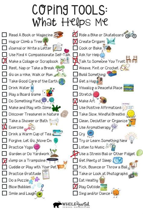 Kids Coping Skills School Lesson Posters Art Sorting Activities For