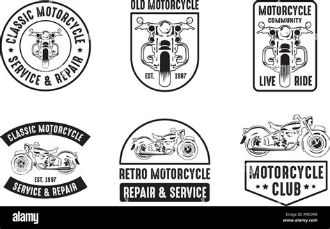 Motorcycle Badge And Logo Good For Print Best Vector Stock Vector