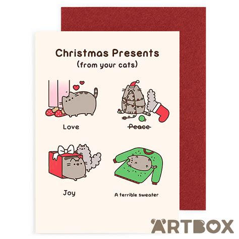 Buy Pusheen Christmas Presents Greeting Card At Artbox