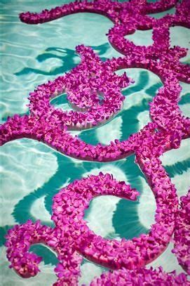 Other than this, they likewise function as standalone items of decoration. flower pool floats for weddngs | It's foam covered in ...