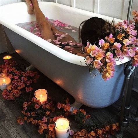 how romantic flower bath relax bath