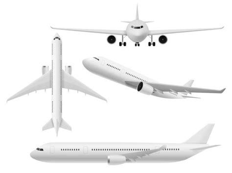 780 White Plane Side View Stock Illustrations Royalty Free Vector