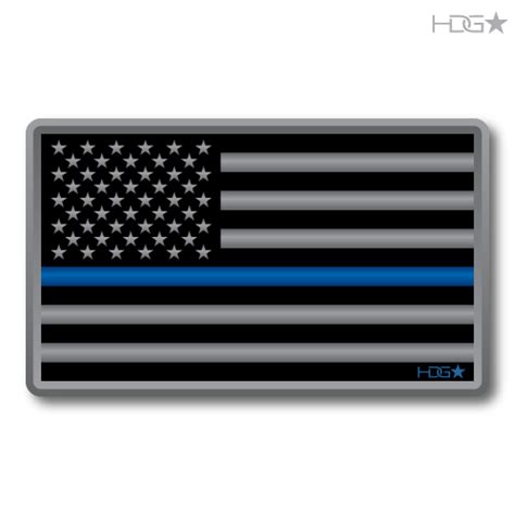 Us Flag Thin Blue Line Decal Hdg Tactical