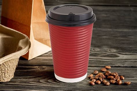 Party Bargains Coffee Cups Disposable Hot Paper Cup Insulated 16 Oz 100