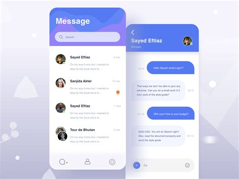 Clean Chat Concept Uplabs