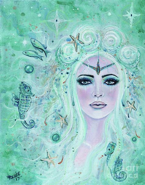 Issiana Mermaid Painting By Renee Lavoie Fine Art America