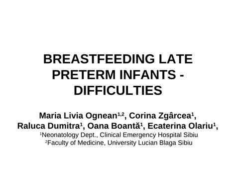 pdf breastfeeding late preterm infants difficulties