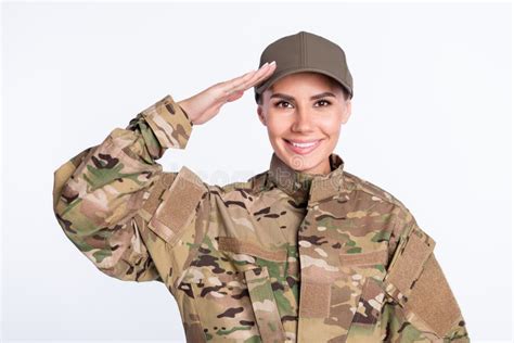 101 Female Soldier Salute White Background Stock Photos Free