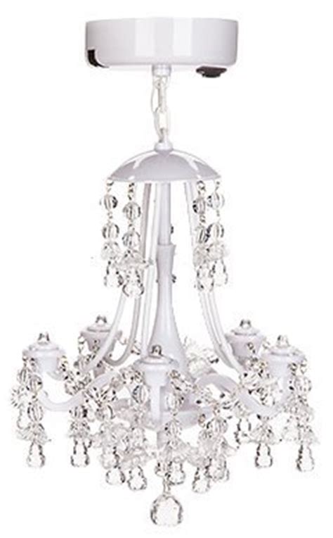 Once you have the structure of your chandelier complete, decorate the hanging strands. White Beaded Locker Chandelier $18.99