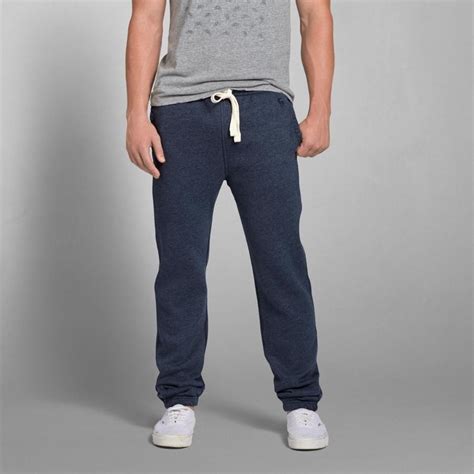 new abercrombie and fitch pants for men aandf cinched jogger sweatpants navy l ebay