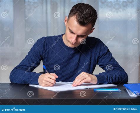 Student Doing Homework Stock Image Image Of Learning 107274795