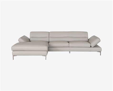 Campsis Leather Sectional Left Chaise Leather Chaise Sectional