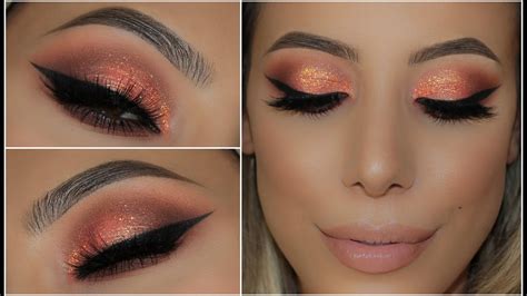 Coralpeach Glitter Summer Smokey Eye Amys Makeup Box Youtube