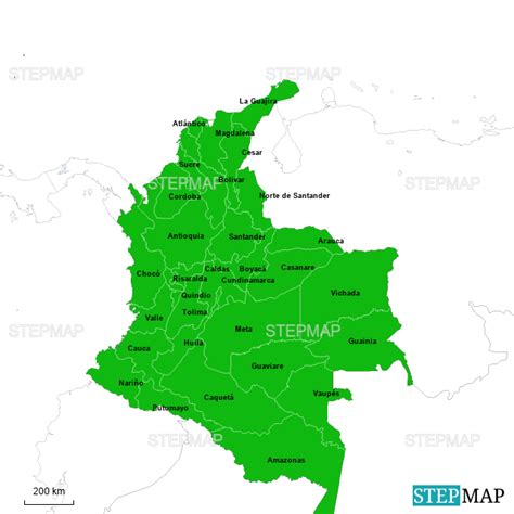 Stepmap Mapa Económico De Colombia Landkarte Für Columbia