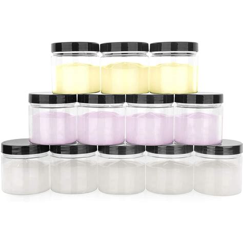 4 Oz Plastic Jars With Lids Lotion And Cosmetic Containers With Lids Empty Plastic Cream Jars
