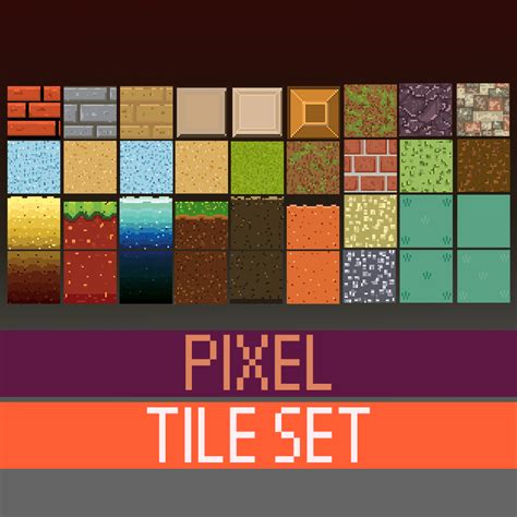 Top Down Pixel Art Tile Set