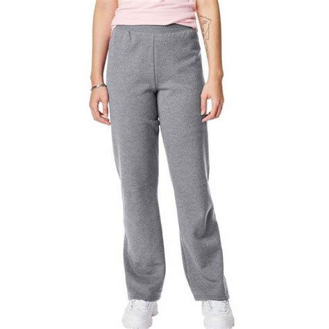 Hanes Women Sweatpants Comfortsoft Ecosmart Open Bottom Leg