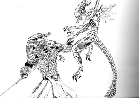 The head now is like an alien and the genestealer appereance dissapear when i draw the tail. Alien vs Predator Coloring Pages | sorry about the quality ...