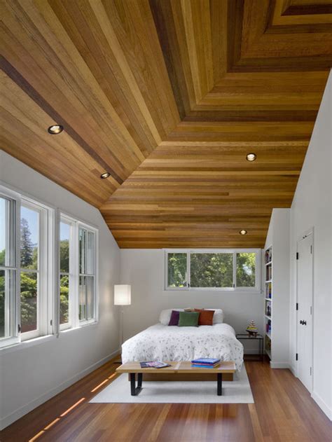 Most popular wood finish is pine. Wood Ceiling | Houzz