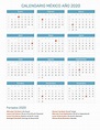 Calendario 2020 GRATIS para Descargar e Imprimir | Días Festivos 2020 ...