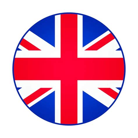 Great Britain Flag Circle Vector United Kingdom National Symbol