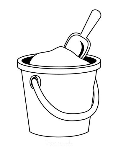 Sand Bucket And Pail Coloring Pages Sketch Coloring Page