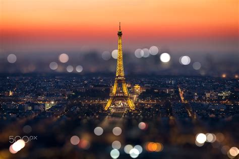 Sunset On Eiffel Tower Bokeh Images Eiffel Tower Zedge Wallpapers