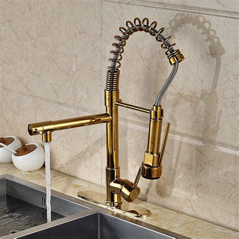 Gold Pull Down Kitchen Faucet 28 Off Sale The Venezuela Gold Finish