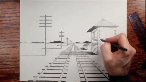 How To Draw Railroad Tracks In Forced Perspective How To Draw Youtube