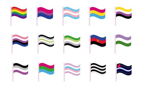 Bundle Of Genders Flags Of Sexual Orientation Multi Style Icons 2565010 Vector Art At Vecteezy