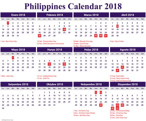 Filipino Calendar
