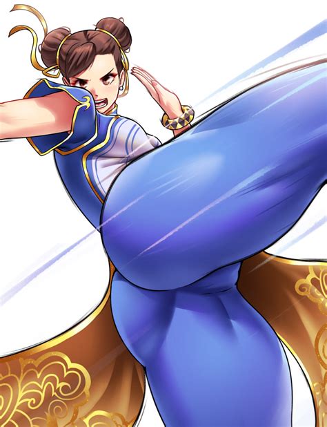 Chun Li Capcom Street Fighter Absurdres Highres 1girl Ass Bracelet Brown Eyes Brown